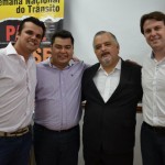 Renan, Caio, Marcio França e vice-prefeito Thiago Santos